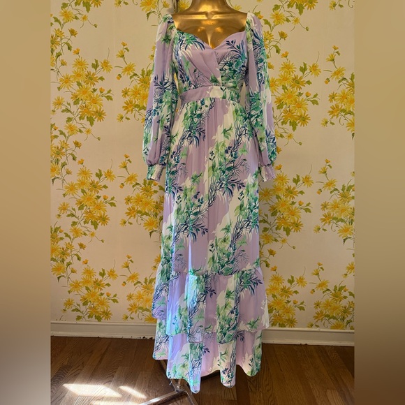 NWT Sweetheart neck Floral Maxi Dress in size M - Picture 4 of 13